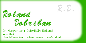 roland dobriban business card